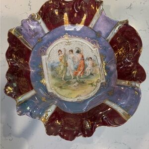 Antique 1861 “Three Graces” collector Porcelain Bowl